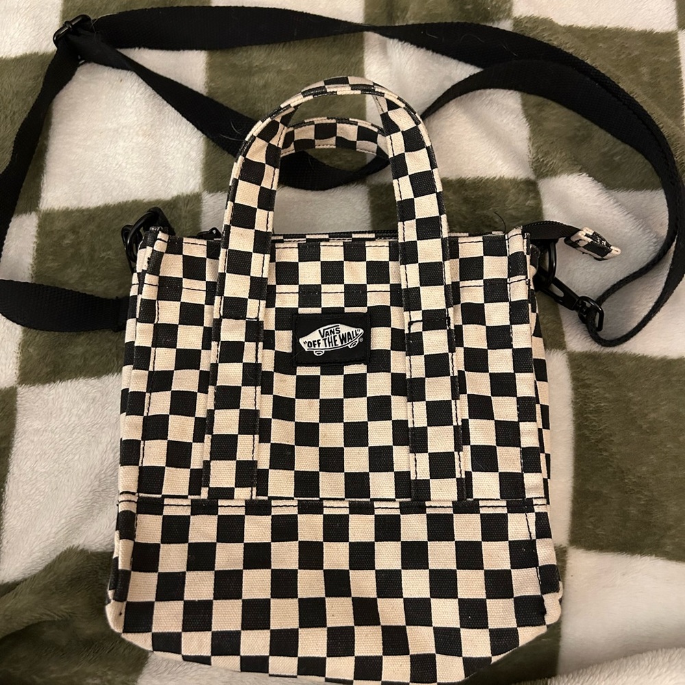 VANS lil pergs mini checkered tote crossbody bag